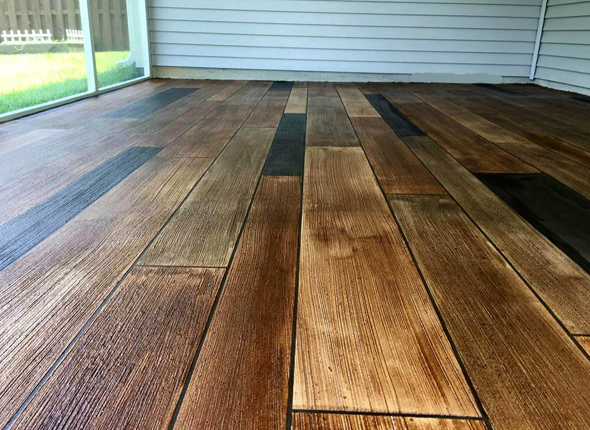 Wood Stamped Concrete Floors Wood Stamped Concrete Floors